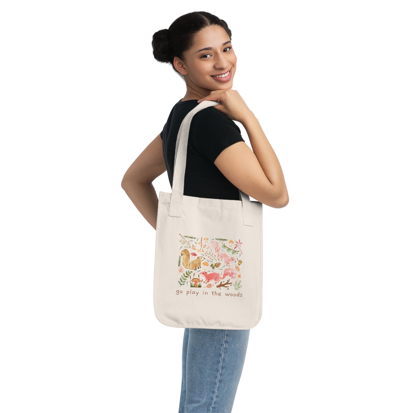 Go Play In The Woods Cotton Canvas Tote Bag