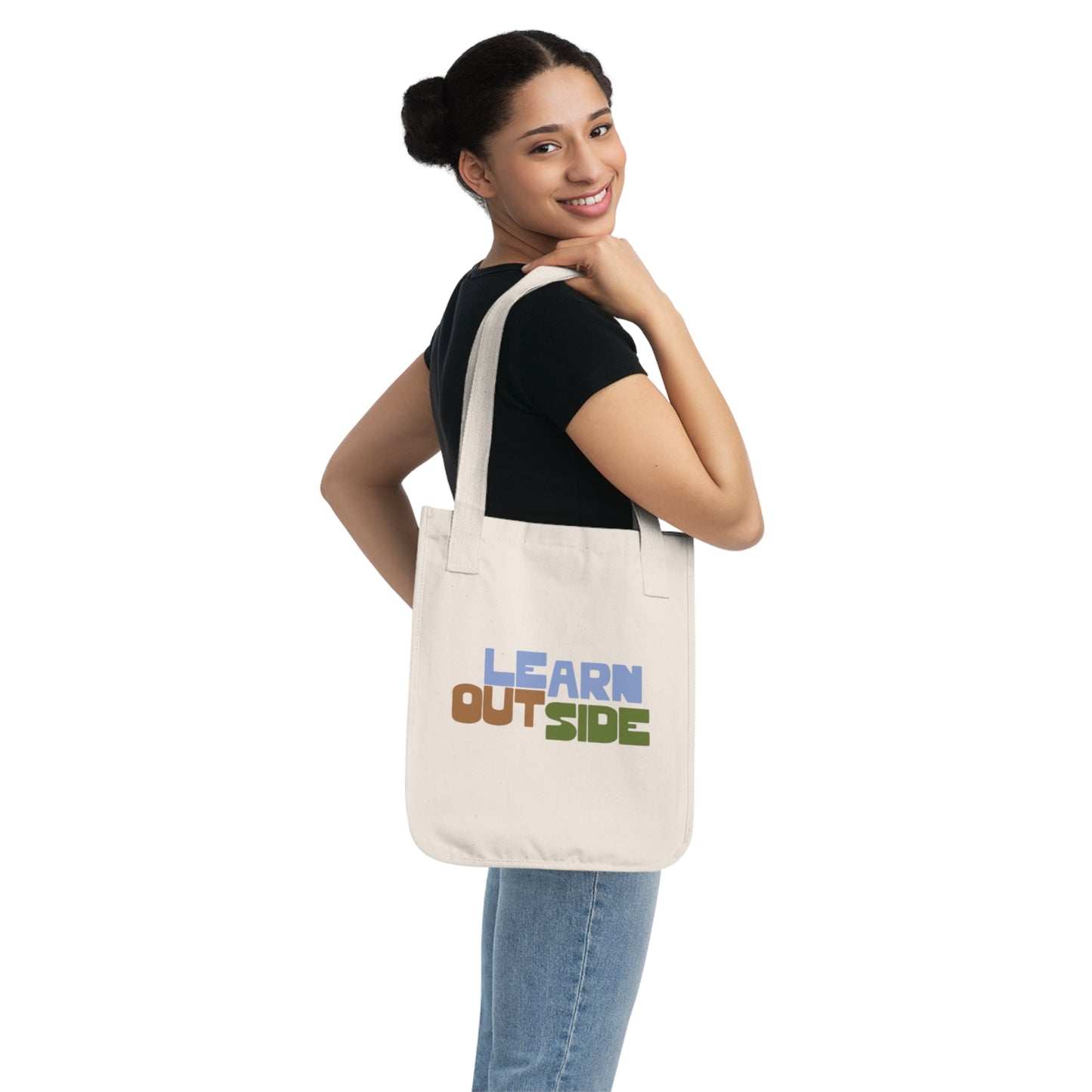 "Learn Outside" Organic Cotton Tote bag