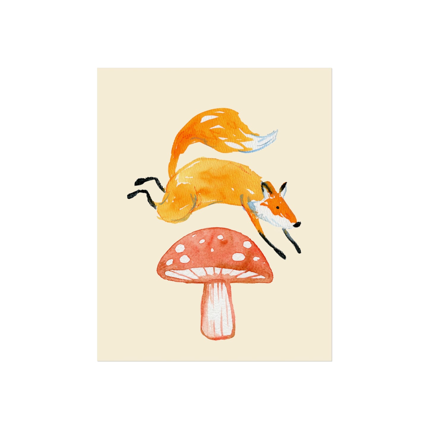 Leaping Mushrooms Art Print