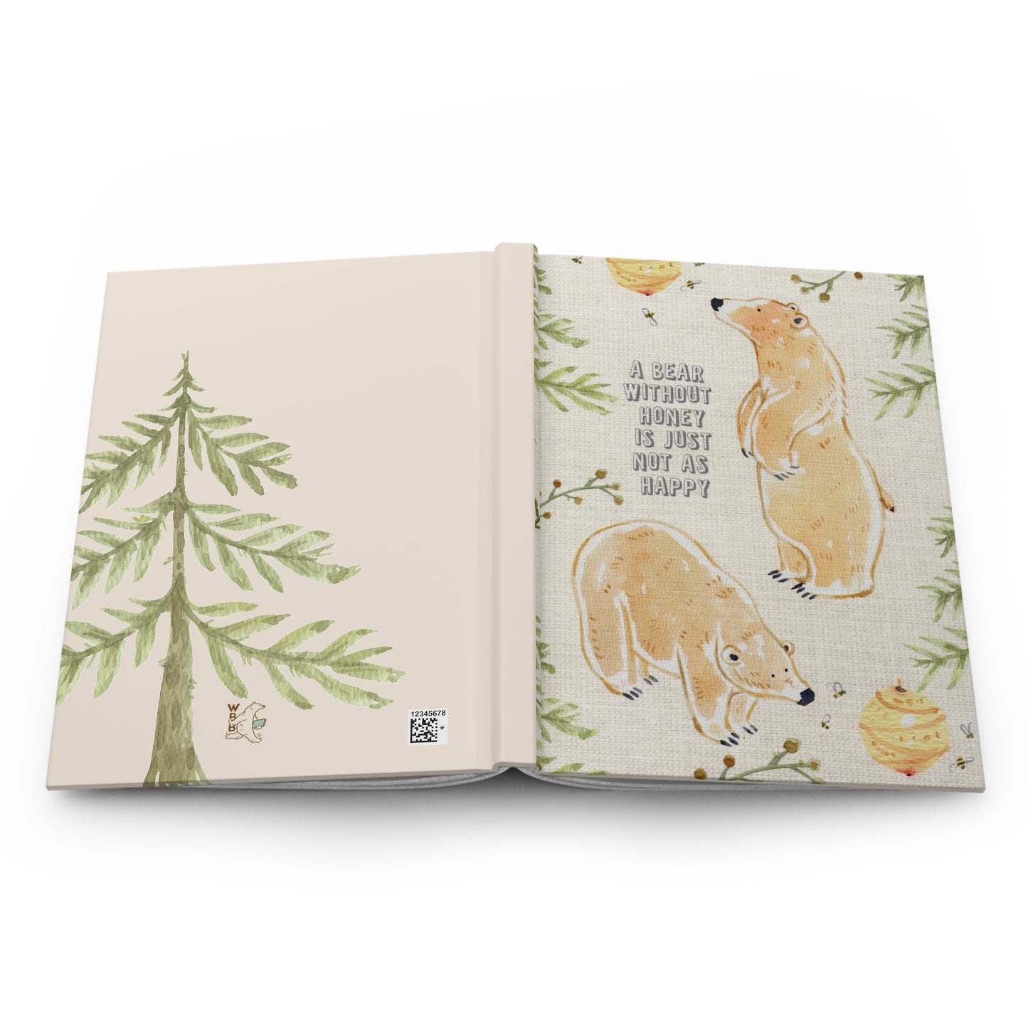 Honey Bear Hardcover Journal