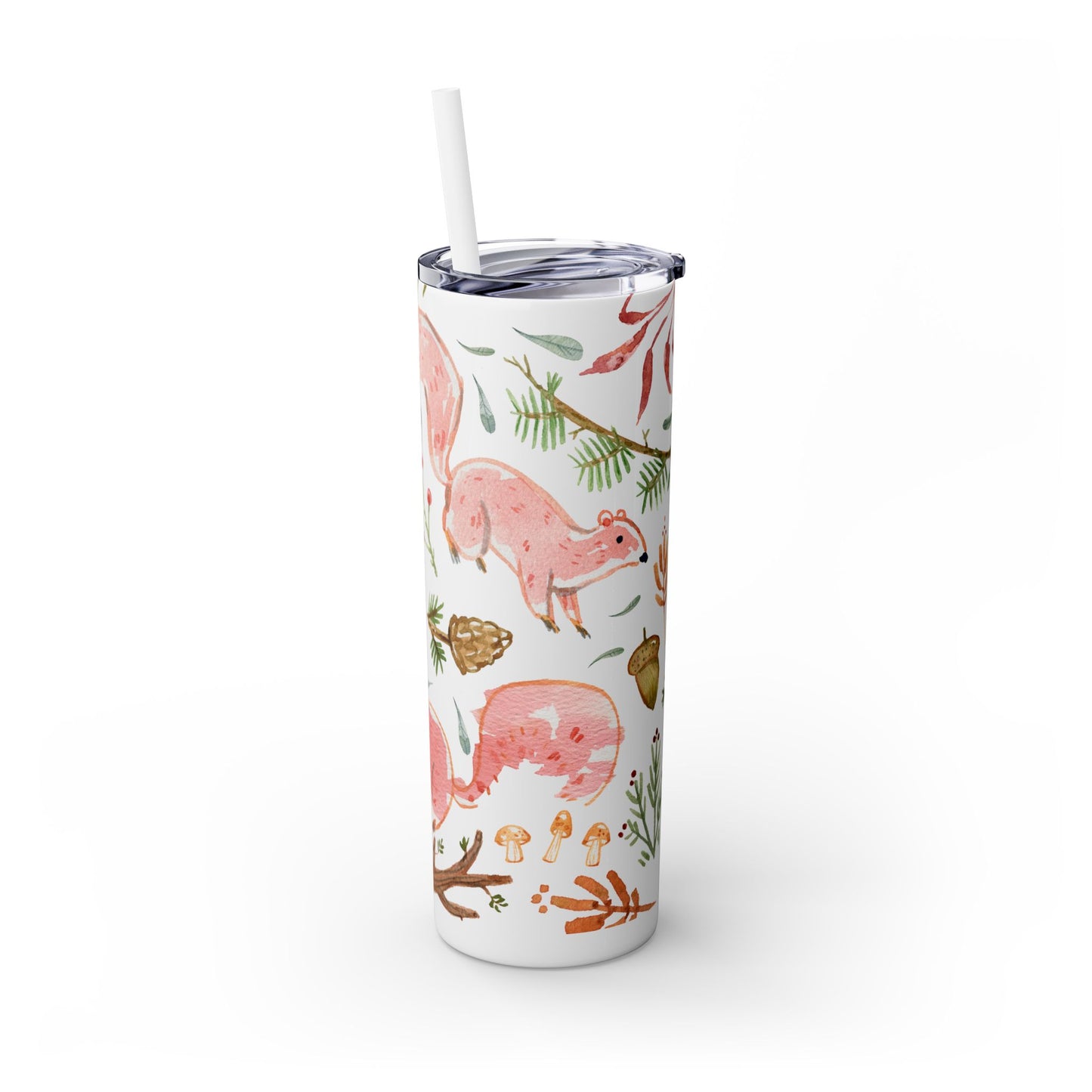 For the Love of Squirrels Skinny Tumbler