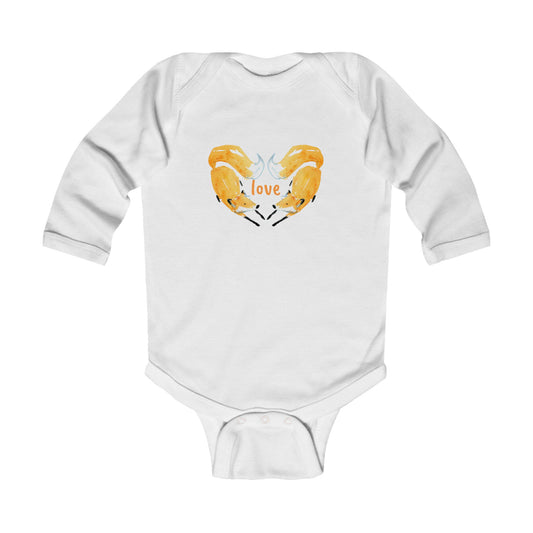 Heart Foxes Infant Long Sleeve Bodysuit