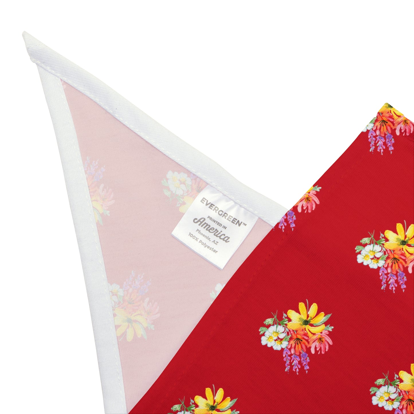 Red Flowers Pet Bandana