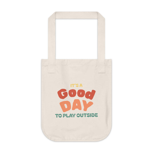 Good Day To Play Cotton Book Tote, Vintage Color