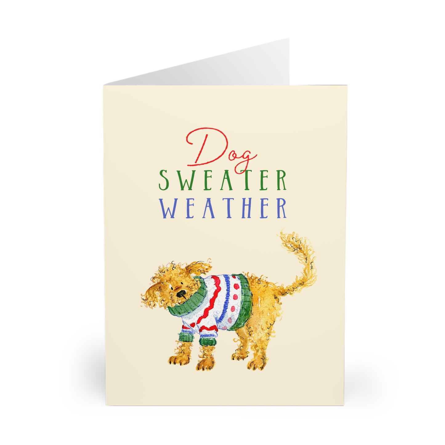 Dog Sweater Weather Greeting Cards (5 Pack)