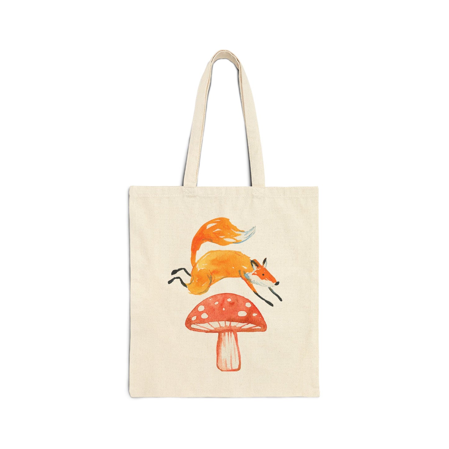 Foxy Mushroom Canvas Tote Bag