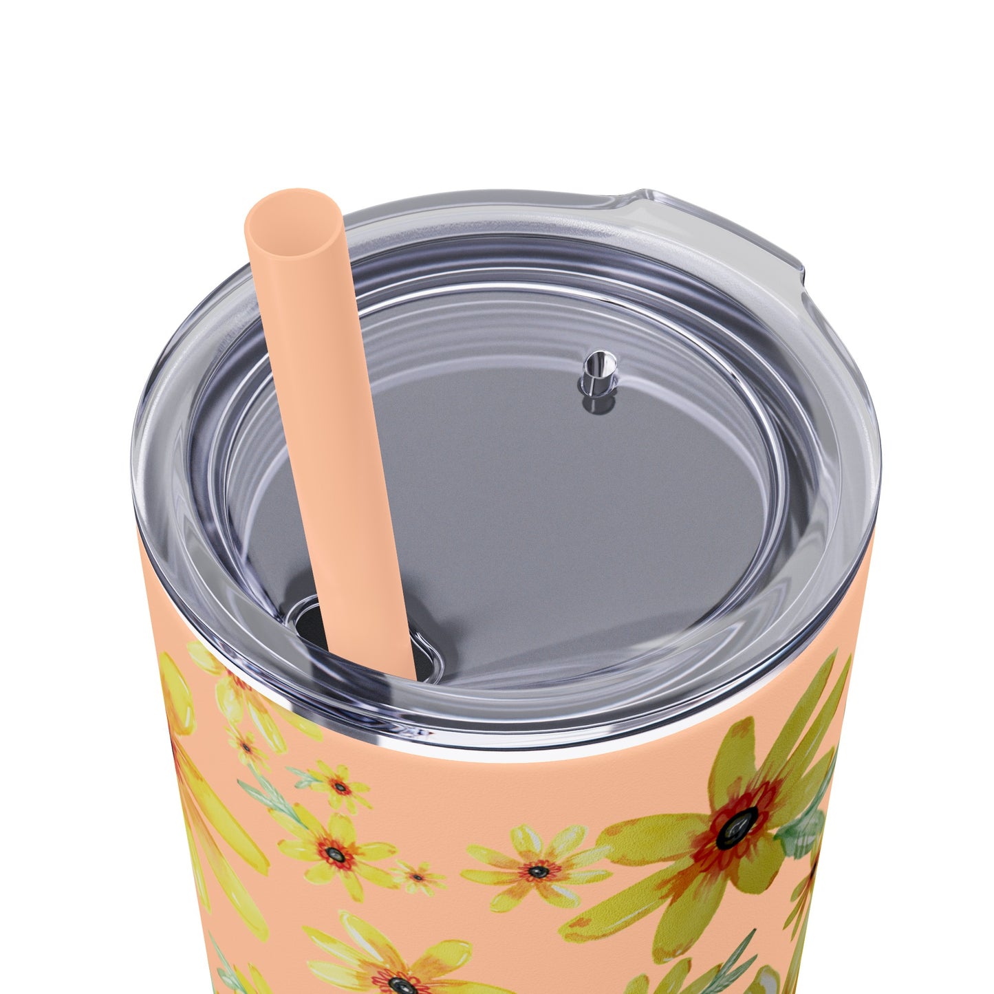 Happy Yellow Blooms Skinny Tumbler