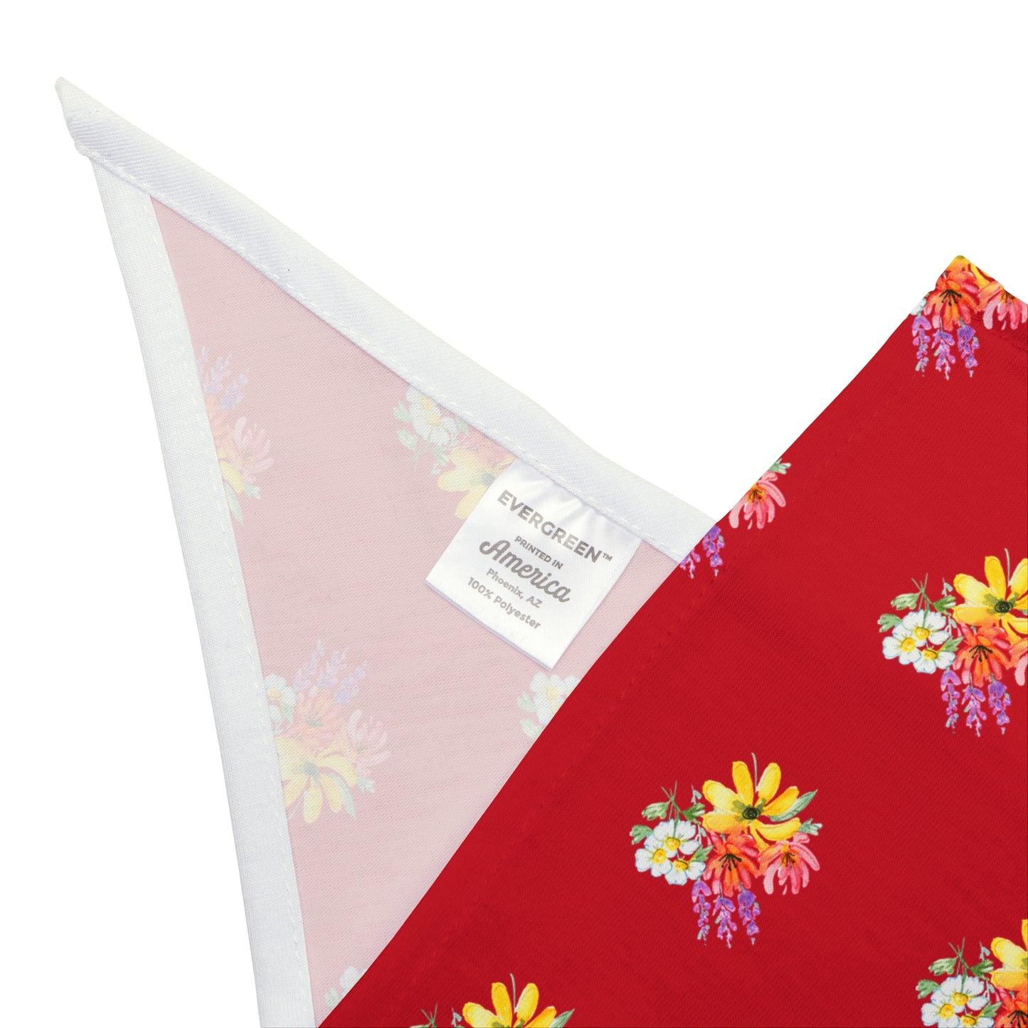 Red Flowers Pet Bandana