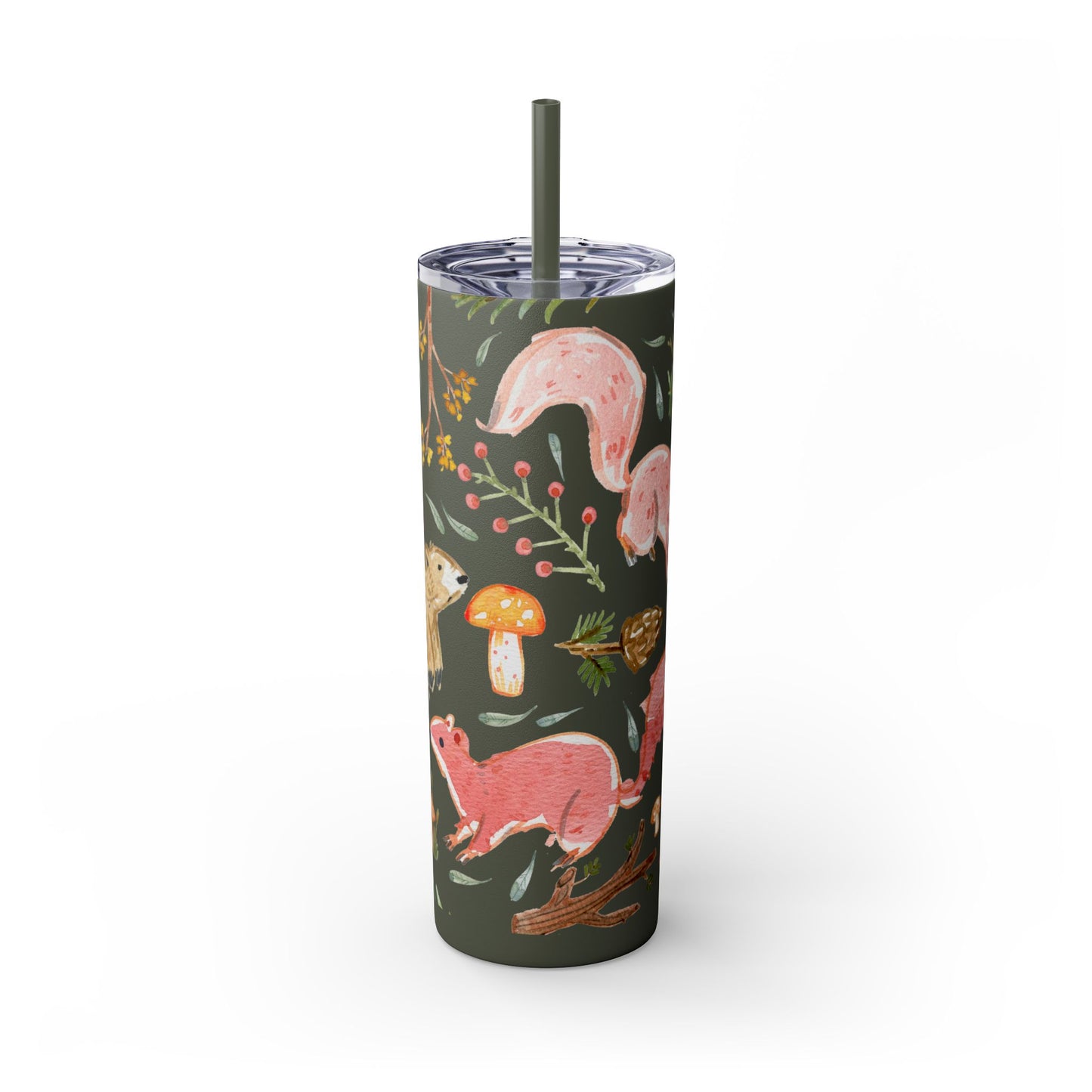 For the Love of Squirrels Skinny Tumbler