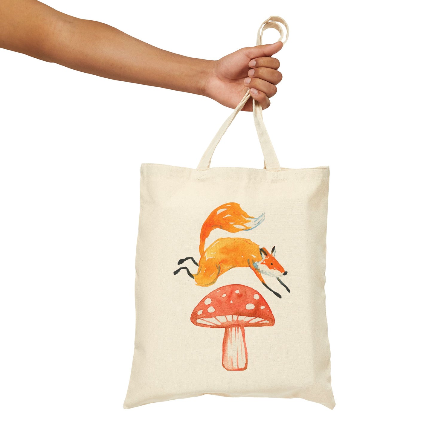 Foxy Mushroom Canvas Tote Bag