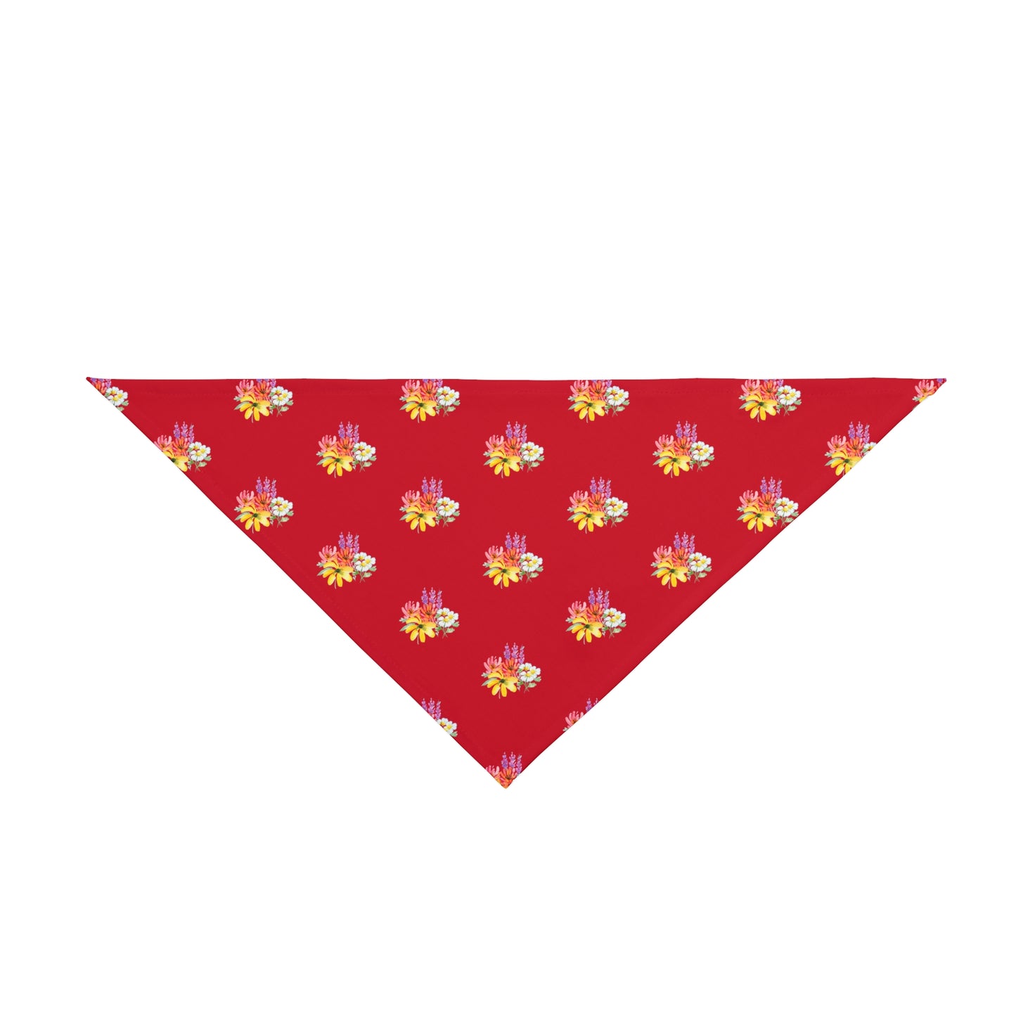 Red Flowers Pet Bandana