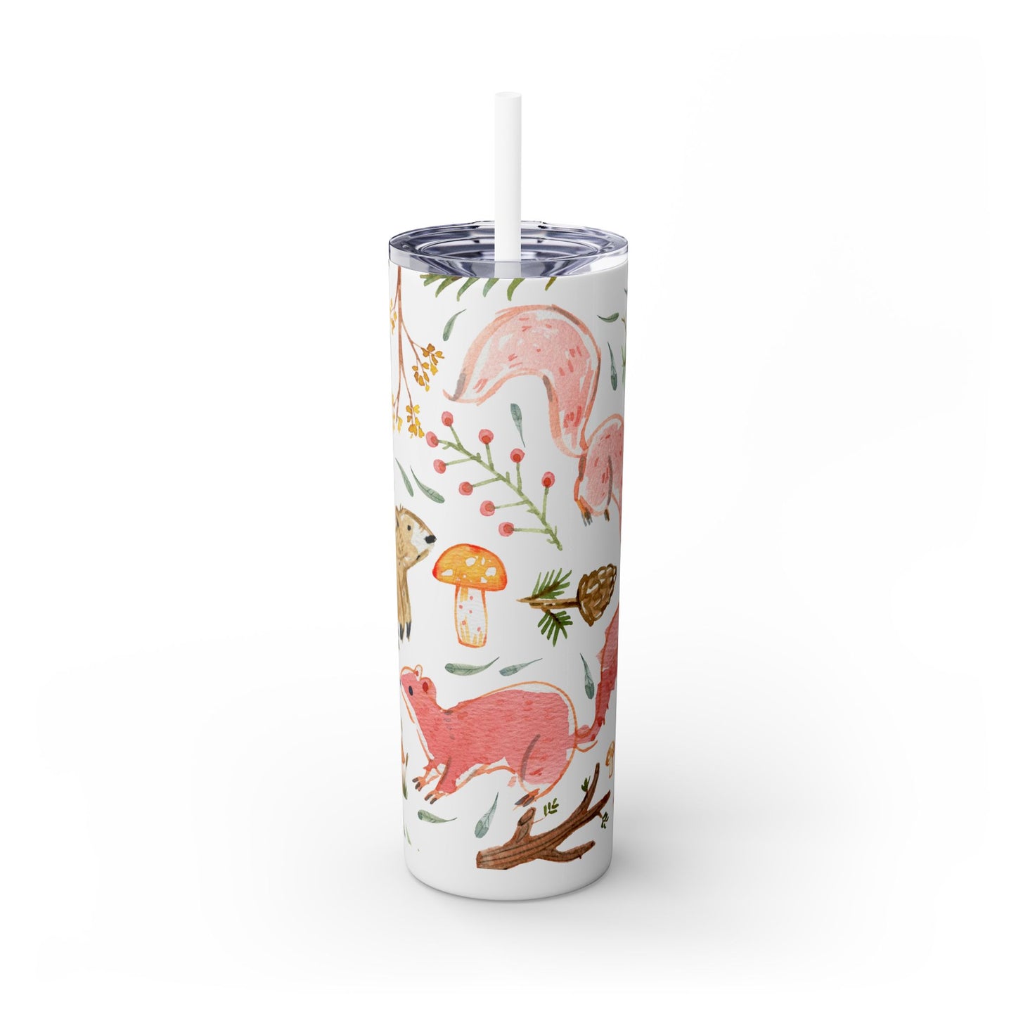 For the Love of Squirrels Skinny Tumbler