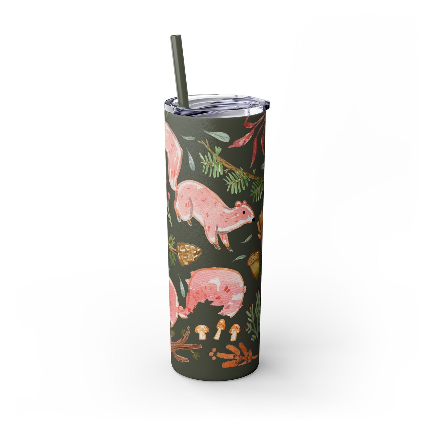 For the Love of Squirrels Skinny Tumbler