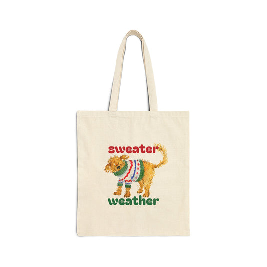 Sweater Weather Cotton Canvas Tote Bag