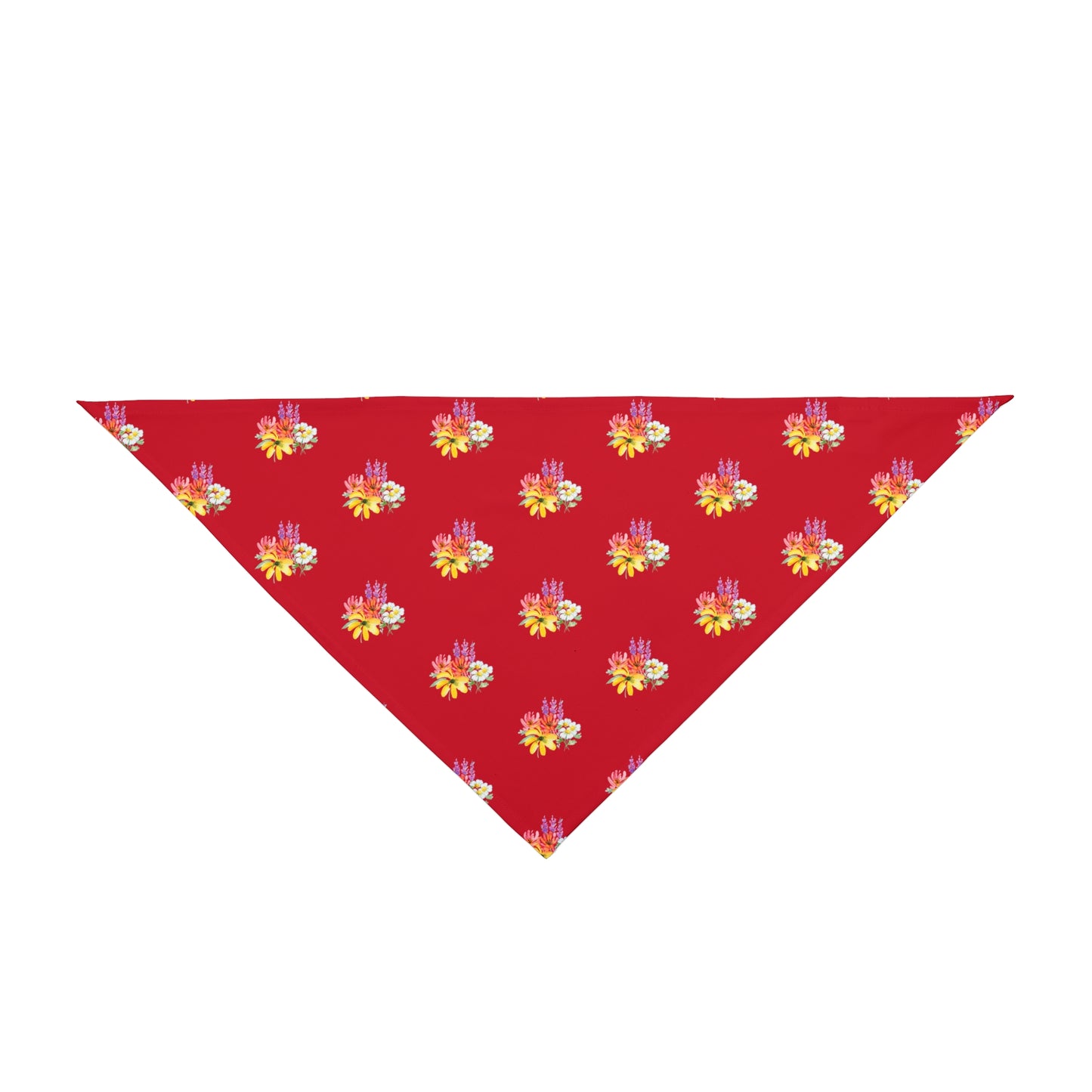 Red Flowers Pet Bandana