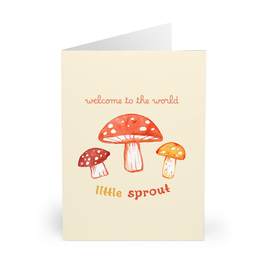 Welcome Little Sprout 5-pack Greeting Cards