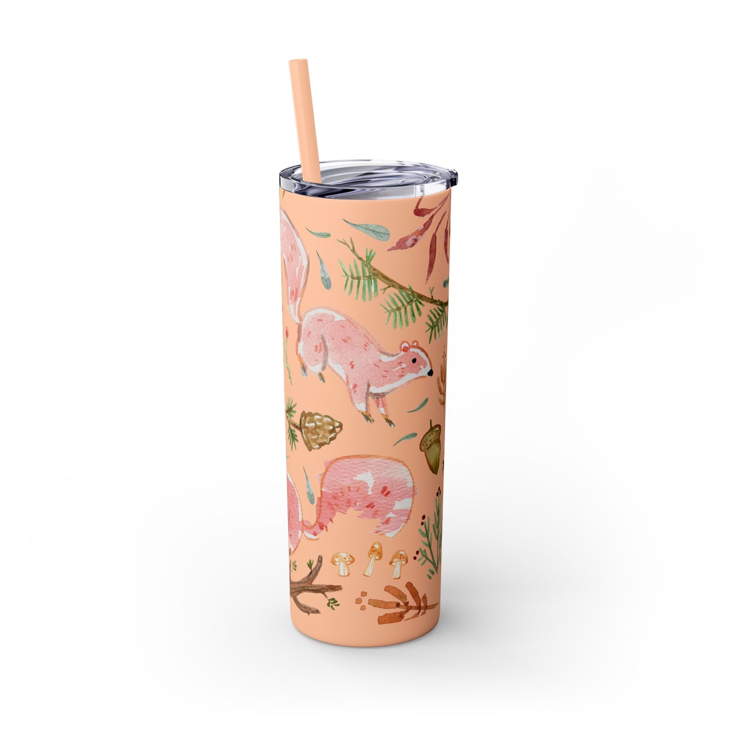 For the Love of Squirrels Skinny Tumbler