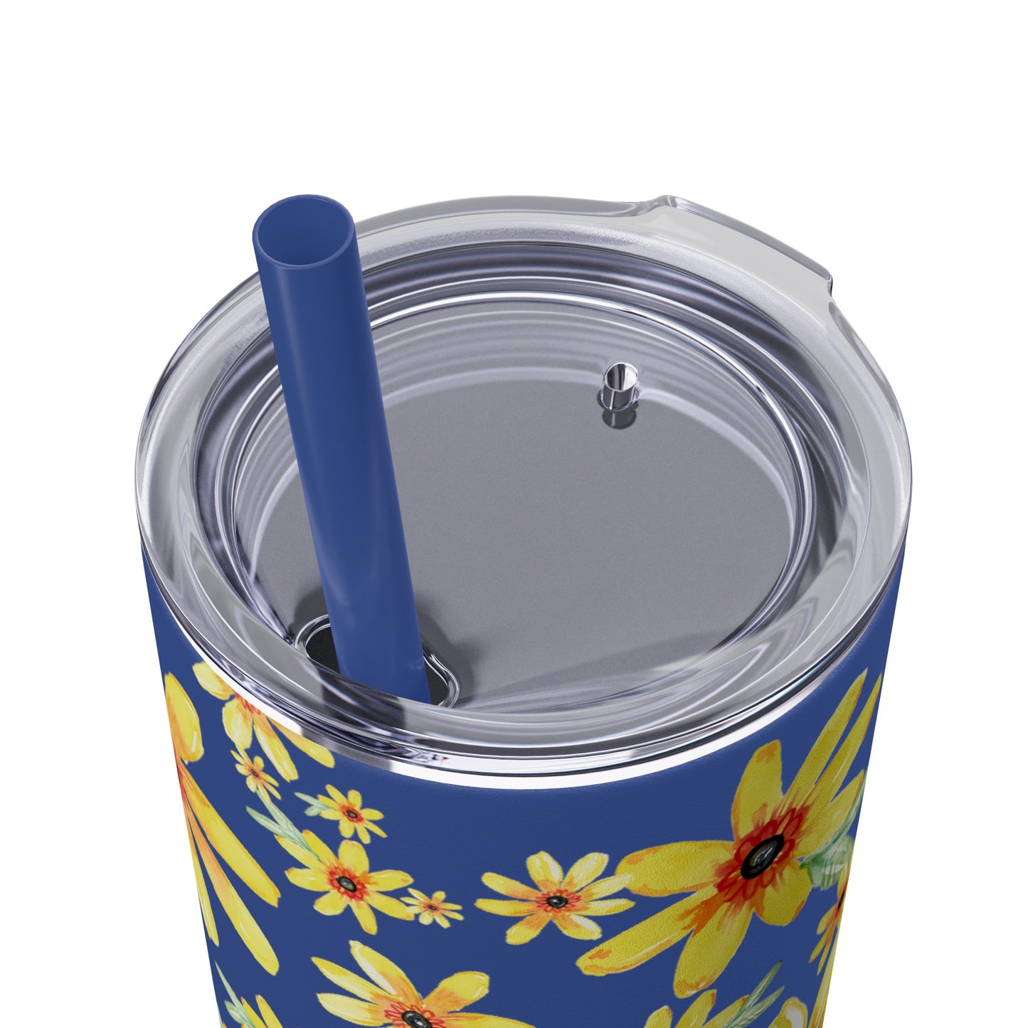 Happy Yellow Blooms Skinny Tumbler